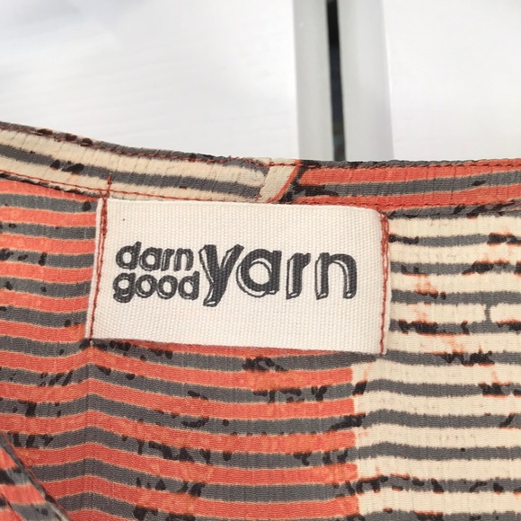 Aanya Short Recycled Kaftan Dress, orange/gray - Picture 5 of 9